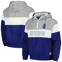 Chicago Cubs Ripstop Raglan Quarter-Zip Hoodie Windbreaker Jacket Royal | New Era
