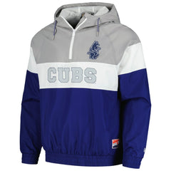 Chicago Cubs Ripstop Raglan Quarter-Zip Hoodie Windbreaker Jacket Royal | New Era