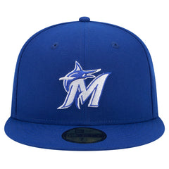 Miami Marlins White Logo 59FIFTY Fitted Hat Royal | New Era