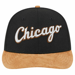 Chicago White Sox Team Suede Visor Low Profile 59FIFTY Fitted Hat Black | New Era