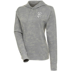 San Francisco Giants Antigua Women's Brushed Metallic Respite Pullover Hoodie White