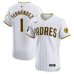 Tony Fern¨¢ndez San Diego Padres Home Elite Sponsor Patch Player Jersey - White