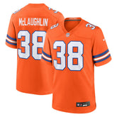 Jaleel McLaughlin Denver Broncos Mile High Collection 1977 Throwback Player Game Jersey - Orange