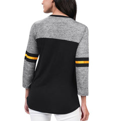 Boston Bruins G-III 4Her by Carl Banks Women's Play The Game 3/4-Sleeve T-Shirt Black