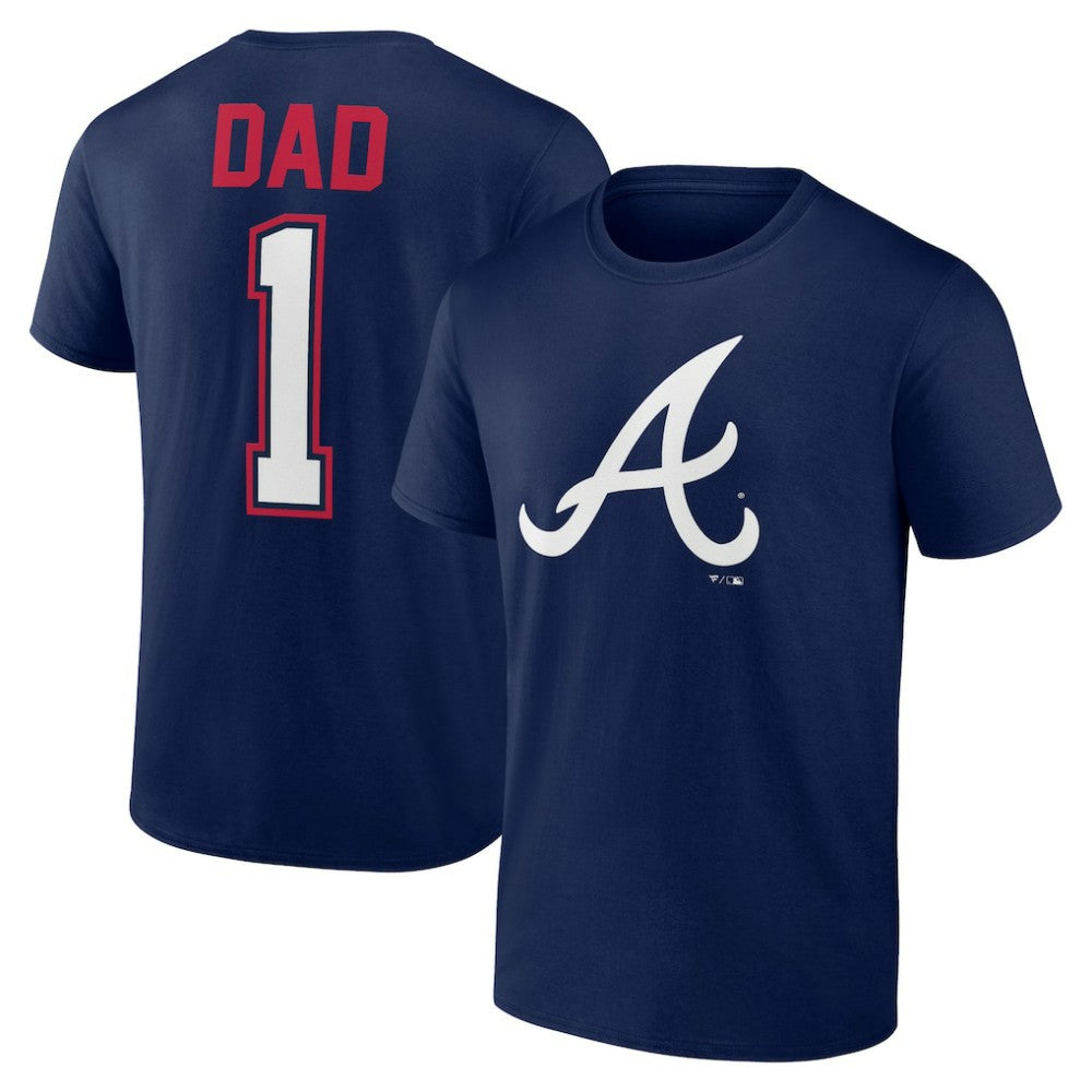 Atlanta Braves Father's Day #1 Dad T-Shirt Navy