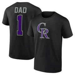 Colorado Rockies Father's Day #1 Dad T-Shirt Black
