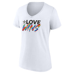 Houston Astros Women's Love Wins V-Neck T-Shirt White