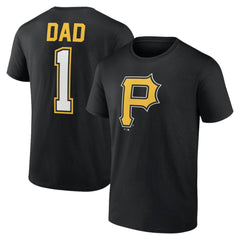 Pittsburgh Pirates Father's Day #1 Dad T-Shirt Black