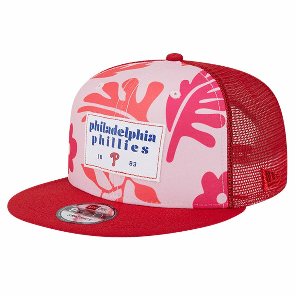 Philadelphia Phillies Bikini Bottom Trucker 9FIFTY Snapback Hat Red | New Era