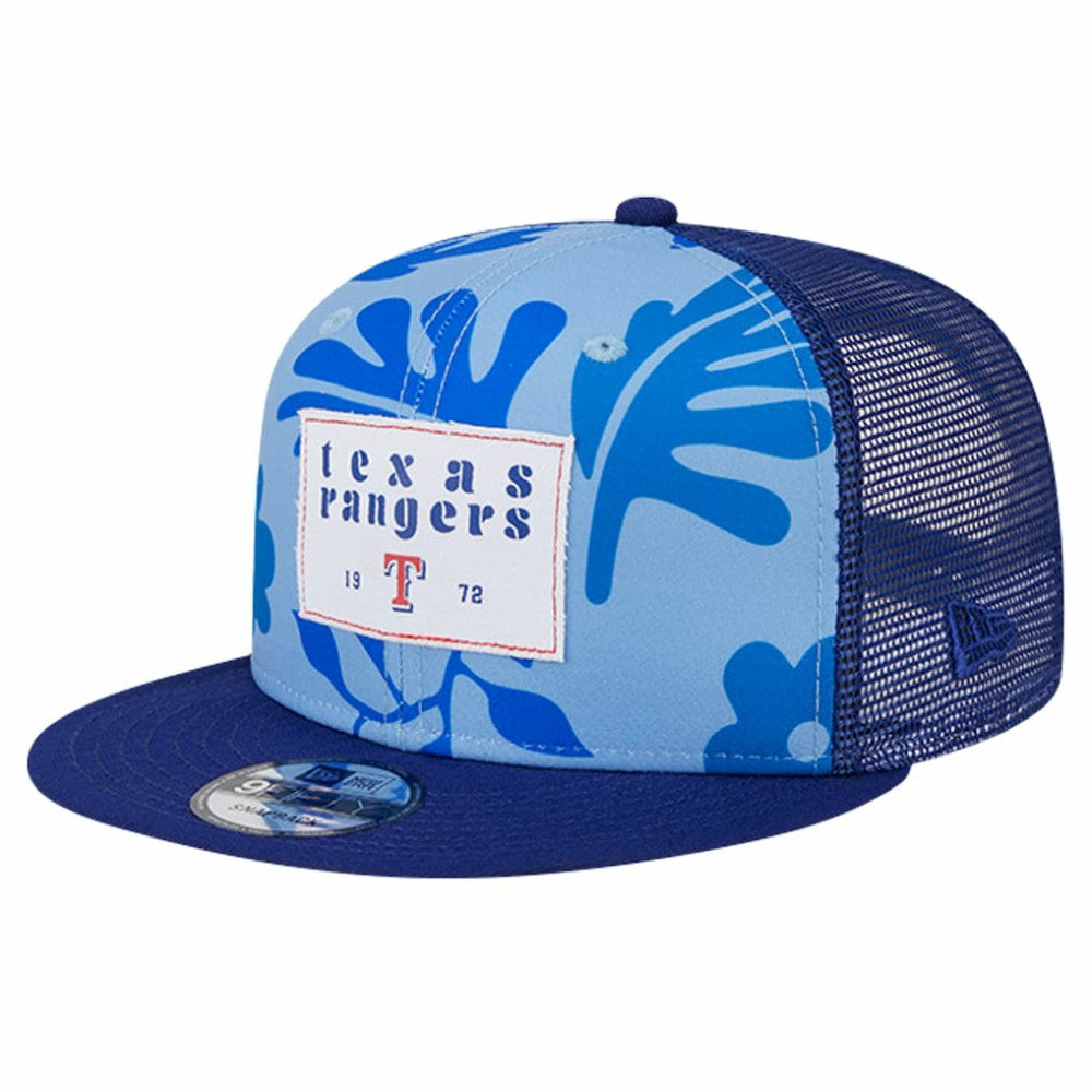 Texas Rangers Bikini Bottom Trucker 9FIFTY Snapback Hat Royal | New Era