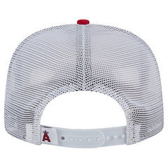 Los Angeles Angels Team Horizon 9FIFTY A-Frame Trucker Snapback Hat Red | New Era