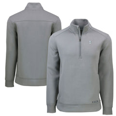 Chicago Cubs Cutter & Buck Cooperstown Collection Roam Eco Recycled Quarter-Zip Pullover Gray