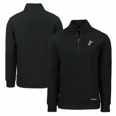 Cincinnati Reds Cutter & Buck Cooperstown Collection Roam Eco Recycled Quarter-Zip Pullover Black