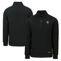 San Francisco Giants Cutter & Buck Cooperstown Collection Roam Eco Recycled Quarter-Zip Pullover Black