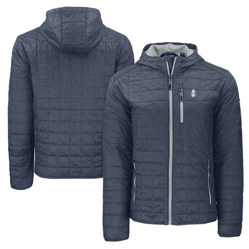 Chicago Cubs Cutter & Buck Cooperstown Collection Rainier Primaloft Eco Full-Zip Hooded Jacket Anthracite