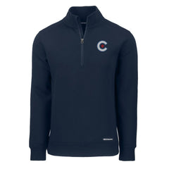Chicago Cubs Cutter & Buck City Connect Roam Eco Recycled Quarter-Zip Pullover Navy