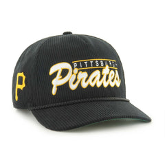 Pittsburgh Pirates Corduroy Hitch Adjustable Hat Black | 47 brand
