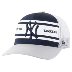 New York Yankees Gridiron Super Stripe Relaxed Trucker Hitch Adjustable Hat Navy | 47 brand