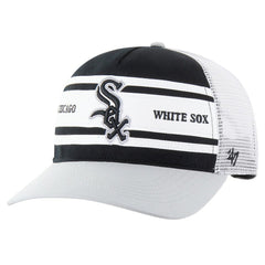 Chicago White Sox Gridiron Super Stripe Relaxed Trucker Hitch Adjustable Hat Black | 47 brand