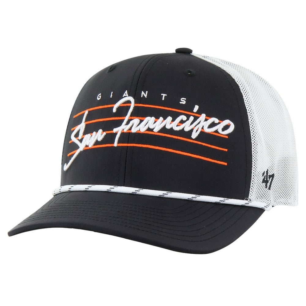 San Francisco Giants Downburst Trucker Adjustable Hat Black | 47 brand