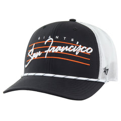 San Francisco Giants Downburst Trucker Adjustable Hat Black | 47 brand