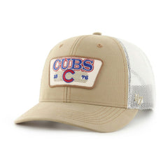 Chicago Cubs Ridgewood Trucker Adjustable Hats Khaki | 47 brand