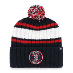 Boston Red Sox Plateau Cuffed Knit Hat with Pom Navy | 47 brand