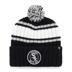Chicago White Sox Plateau Cuffed Knit Hat with Pom Black | 47 brand