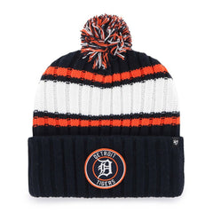 Detroit Tigers Plateau Cuffed Knit Hat with Pom Navy | 47 brand