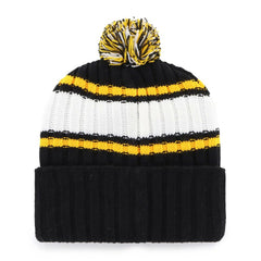 Pittsburgh Pirates Plateau Cuffed Knit Hat with Pom Black | 47 brand