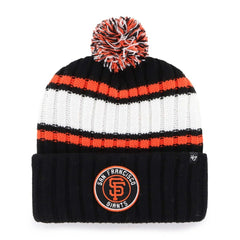 San Francisco Giants Plateau Cuffed Knit Hat with Pom Black | 47 brand