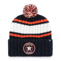 Houston Astros Plateau Cuffed Knit Hat with Pom Navy | 47 brand
