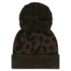 Minnesota Twins Women's Rosette Cuffed Knit Hat with Pom Brown | 47 brand