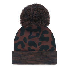 Texas Rangers Women's Rosette Cuffed Knit Hat with Pom Brown | 47 brand