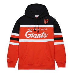 San Francisco Giants Head Coach Pullover Hoodie Orange/Black | Mitchell & Ness