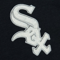 Chicago White Sox Cooperstown Collection Legendary Raglan Slub Henley 3/4-Sleeve T-Shirt Black | Mitchell & Ness