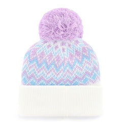 Pittsburgh Pirates Girls Youth Elsa Cuffed Knit Hat with Pom White | 47 brand