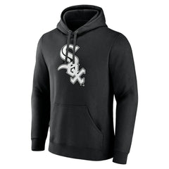 Chicago White Sox Monochrome Personalized Name & Number Pullover Hoodie Black