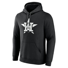 Houston Astros Monochrome Personalized Name & Number Pullover Hoodie Black
