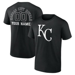 Kansas City Royals Monochrome Personalized Name & Number T-Shirt Black