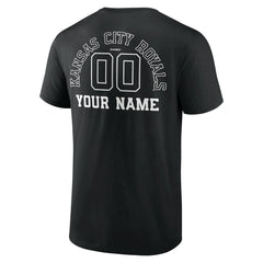 Kansas City Royals Monochrome Personalized Name & Number T-Shirt Black