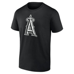 Los Angeles Angels Monochrome Personalized Name & Number T-Shirt Black