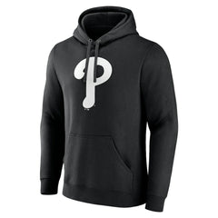 Philadelphia Phillies Monochrome Personalized Name & Number Pullover Hoodie Black