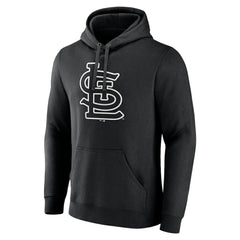 St. Louis Cardinals Monochrome Personalized Name & Number Pullover Hoodie Black