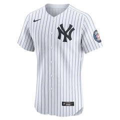 Derek Jeter New York Yankees Home 2020 Hall of Fame Induction Patch Elite Player Jersey - White