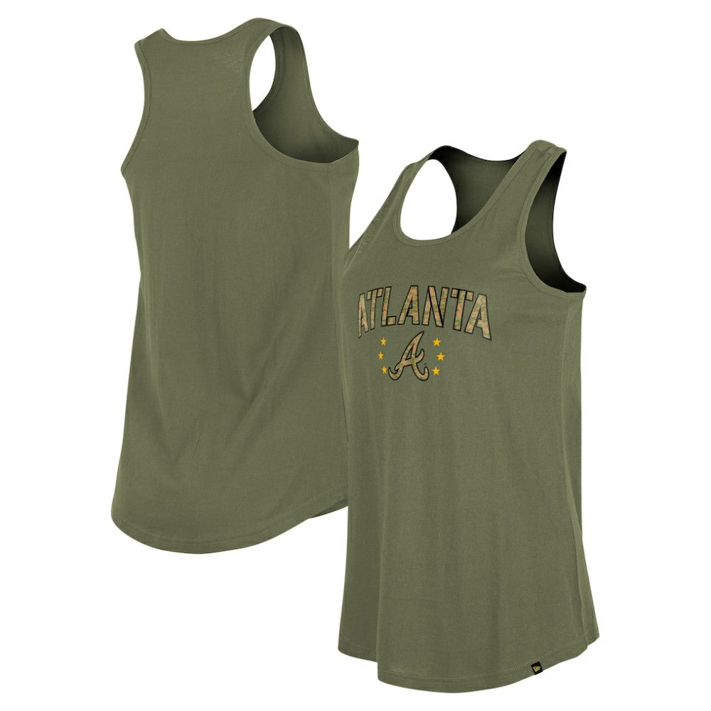 Atlanta Braves Women's Armed Forces Day Tank Top Olive | New Era