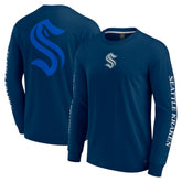 Seattle Kraken Fanatics Elements Strive Long Sleeve T-Shirt Navy