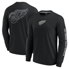 Detroit Red Wings Fanatics Elements Strive Long Sleeve T-Shirt Black