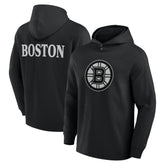 Boston Bruins Fanatics Elements Blaze Tri-Blend Long Sleeve Hoodie T-Shirt Black