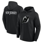 New Jersey Devils Fanatics Elements Blaze Tri-Blend Long Sleeve Hoodie T-Shirt Black